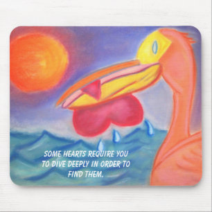 Tapis De Souris De coeur de piqué mousepad profondément