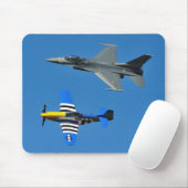 Tapis de souris de combat du faucon F-16 et du (Avec souris)