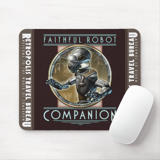 Tapis de souris "de compagnon fidèle de robot" (Avec souris)