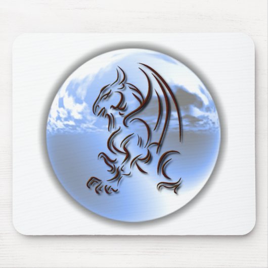 Tapis de souris de conception du monde de dragon (Devant)