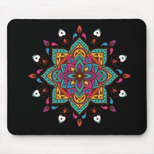 Tapis De Souris de couleur "Mandala" (Devant)