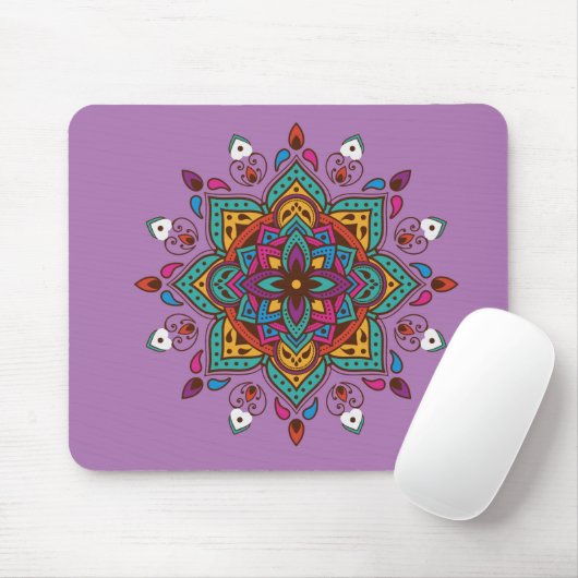 Tapis De Souris de couleur "Mandala" (Avec souris)