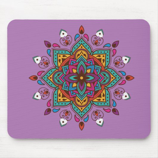 Tapis De Souris de couleur "Mandala" (Devant)
