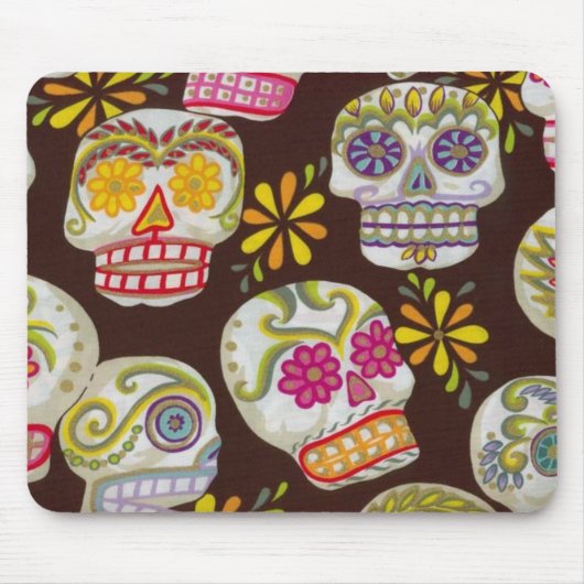 tapis de souris de crâne de sucre (Devant)