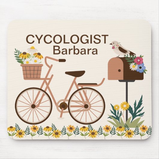 Tapis de souris de cycliste Cycologiste (Devant)