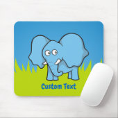 Tapis de souris de dessin animé éléphant bleu (Avec souris)
