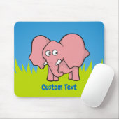 Tapis de souris de dessin animé éléphant rose (Avec souris)
