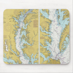 Tapis de souris de diagramme de baie de chesapeake