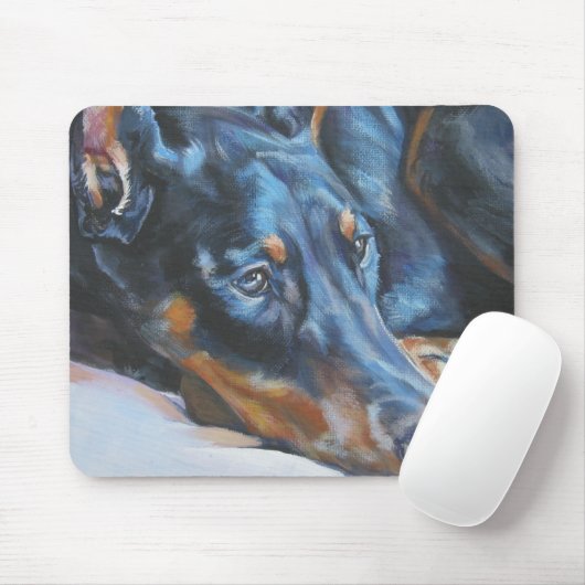 Tapis de souris de dobermann (Avec souris)
