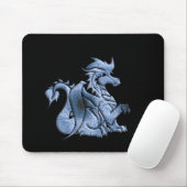 Tapis de souris de dragon à ailes par bleu (Avec souris)