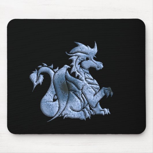Tapis de souris de dragon à ailes par bleu (Devant)