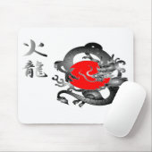 Tapis de souris de dragon du feu de drapeau du (Avec souris)