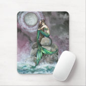 Tapis de souris de fantasy Sirène Émeraude (Avec souris)
