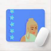 Tapis de souris de fille de myosotis (Avec souris)