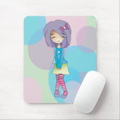 Tapis de souris de fille de point de Chibi (Avec souris)