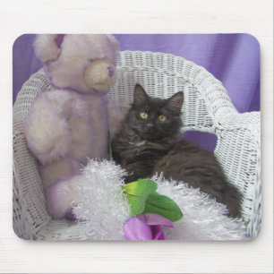 tapis de souris de fleur de dame