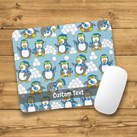 Tapis de souris de fond de petits pingouins