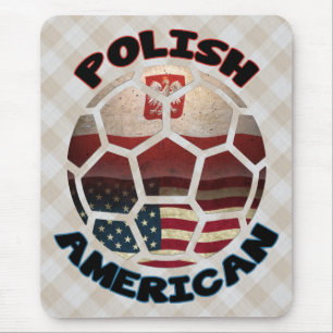 Tapis de souris de football américain polonais