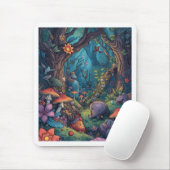 Tapis de souris de forêt psychédélique (Avec souris)