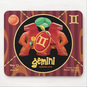 Tapis de souris de Gémeaux d'Idolz