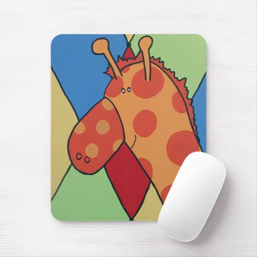 Tapis de souris de girafe (Avec souris)
