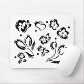 Tapis de souris de graphique de fleur (Avec souris)