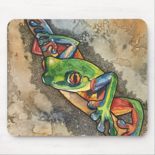 Tapis de souris de grenouille d'arbre