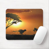 Tapis de souris de guépard et de gazelle (Avec souris)