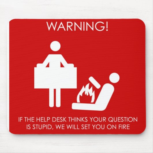 Tapis de souris de helpdesk (Devant)