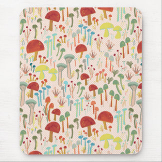 tapis de souris de jardin de champignons mignon