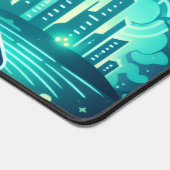 Tapis de souris de jeu Cyberpunk Fire & Ice Skull (Coin)