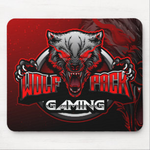 Tapis de souris de jeu de meute de loups