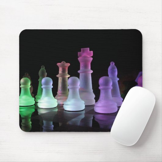 Tapis de souris de jeu d'échecs d'arc-en-ciel (Avec souris)