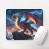 Tapis de souris de jeu fantastique Dragon Éclair É (Avec souris)