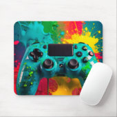 Tapis de souris de jeu urbain "Neon Splash" (Avec souris)