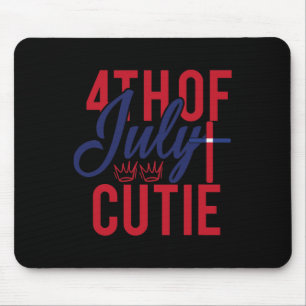 Tapis De Souris De Juillet Cutie Patriotique Amérique Fête de l'In