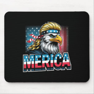 Tapis De Souris De Juillet Patriotic Funny Eagle Juillet 4 Usa Mer