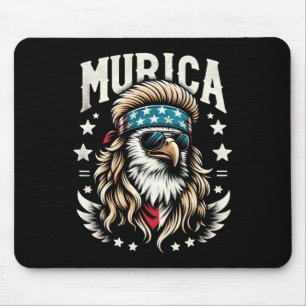 Tapis De Souris De Juillet Patriotic Funny Eagle Juillet 4 Usa Mur