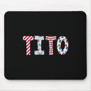 Tapis De Souris De Juillet Patriotique Tito Fête de l'Indépendance