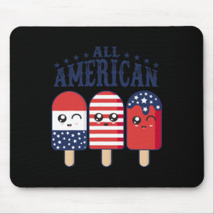 Tapis De Souris De Juillet Popsicle Usa Drapeau Patriotique Été Ga
