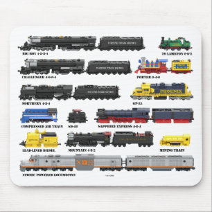 Tapis de souris de la collection de trains PTW