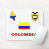 Tapis de souris de la COLOMBIE (Avec souris)