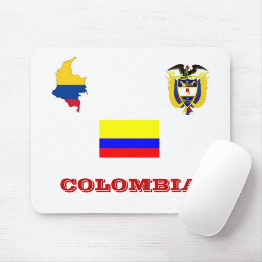 Tapis de souris de la COLOMBIE (Avec souris)