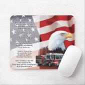 Tapis de souris de la prière du pompier (Avec souris)