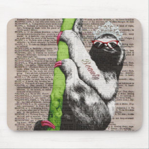 Tapis de souris de la Reine de beauté de paresse