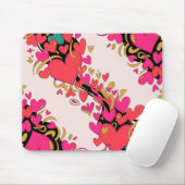 Tapis de souris de la Saint-Valentin | Romantique (Avec souris)