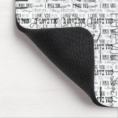 Tapis de souris de la Saint-Valentin texte typogra (Coin)