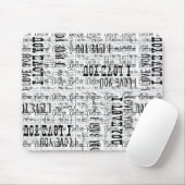 Tapis de souris de la Saint-Valentin texte typogra (Avec souris)