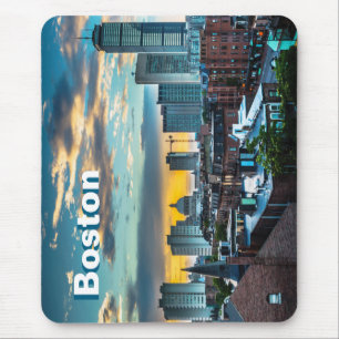 Tapis de souris de la skyline de la ville de Bosto