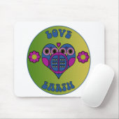 Tapis de souris de la terre d'amour (Avec souris)